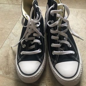 Brand new black converse high tops. Never worn 6.5